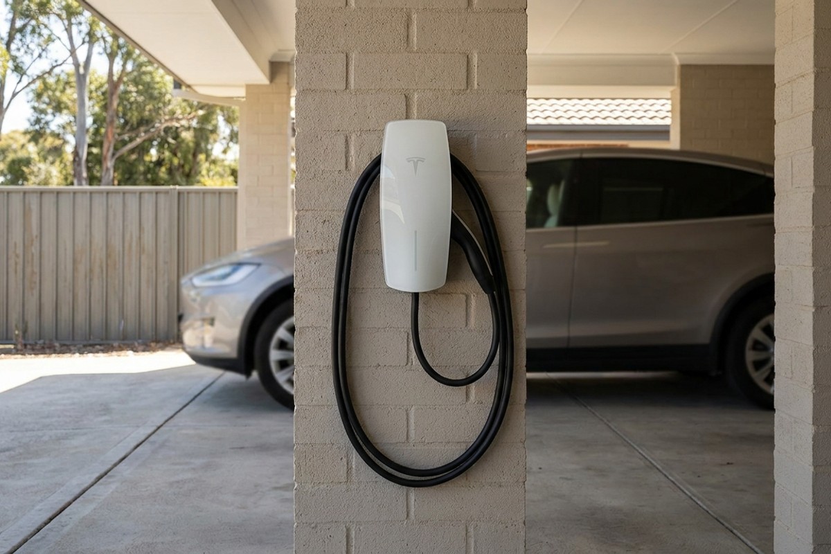 Home EV charger installed at a Woy Woy home