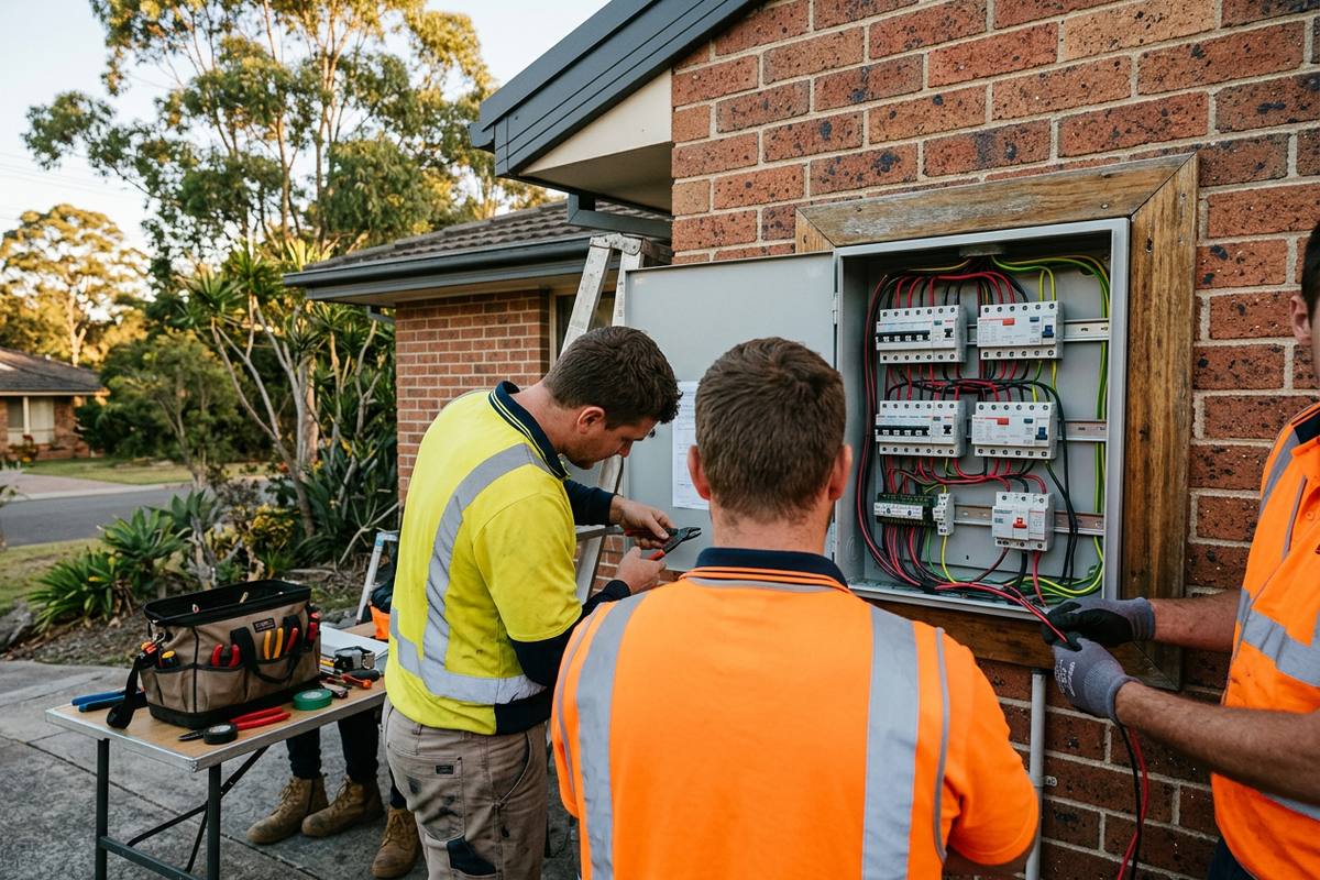 Local Terrigal electrical team on the job