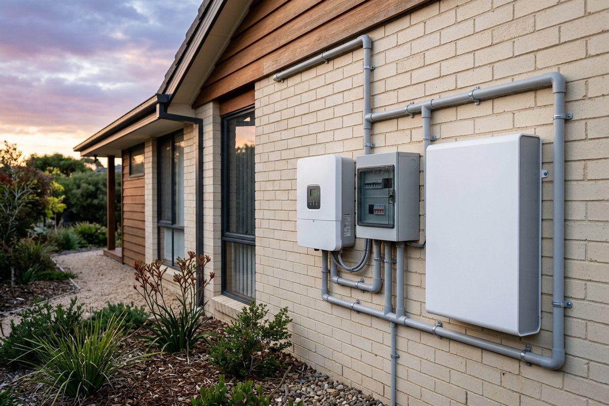 Home battery storage in Terrigal — wall-mounted battery and inverter