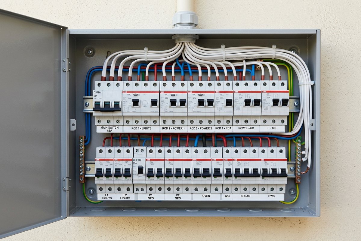 Switchboard upgrade in Terrigal — modern RCBO safety switches