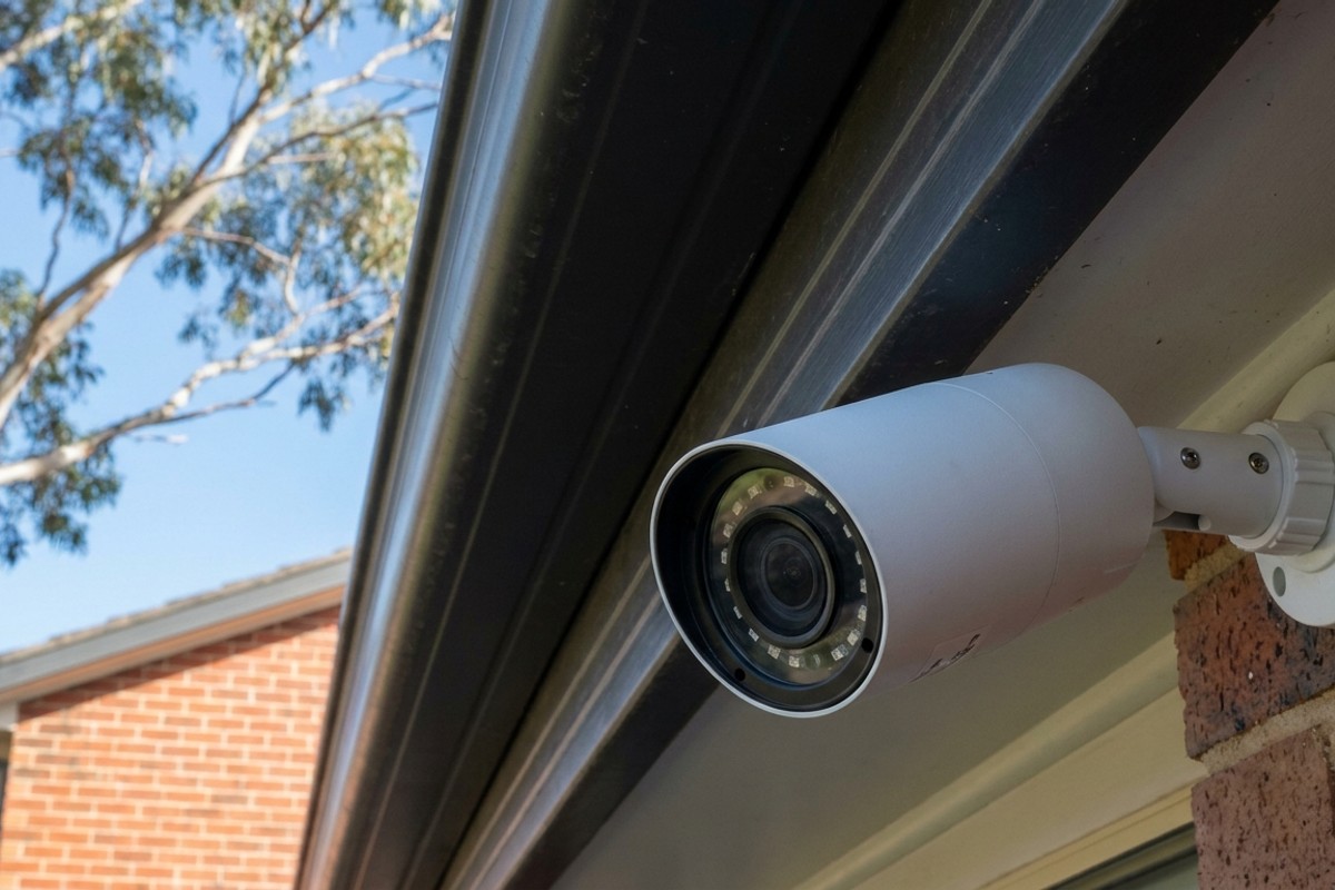 CCTV security camera installed at a Woy Woy home