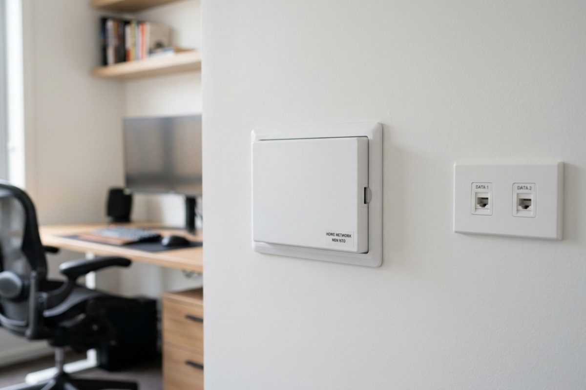Data cabling in a home office