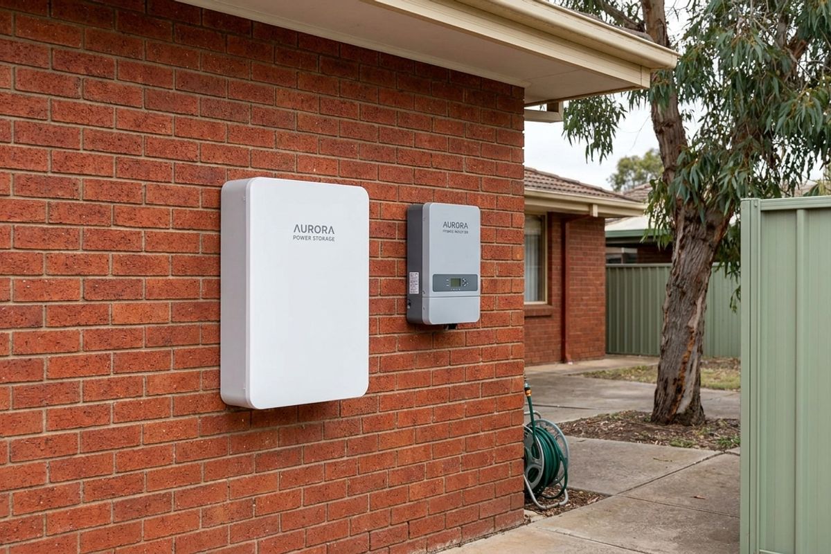 Home battery sized and positioned for a Central Coast household