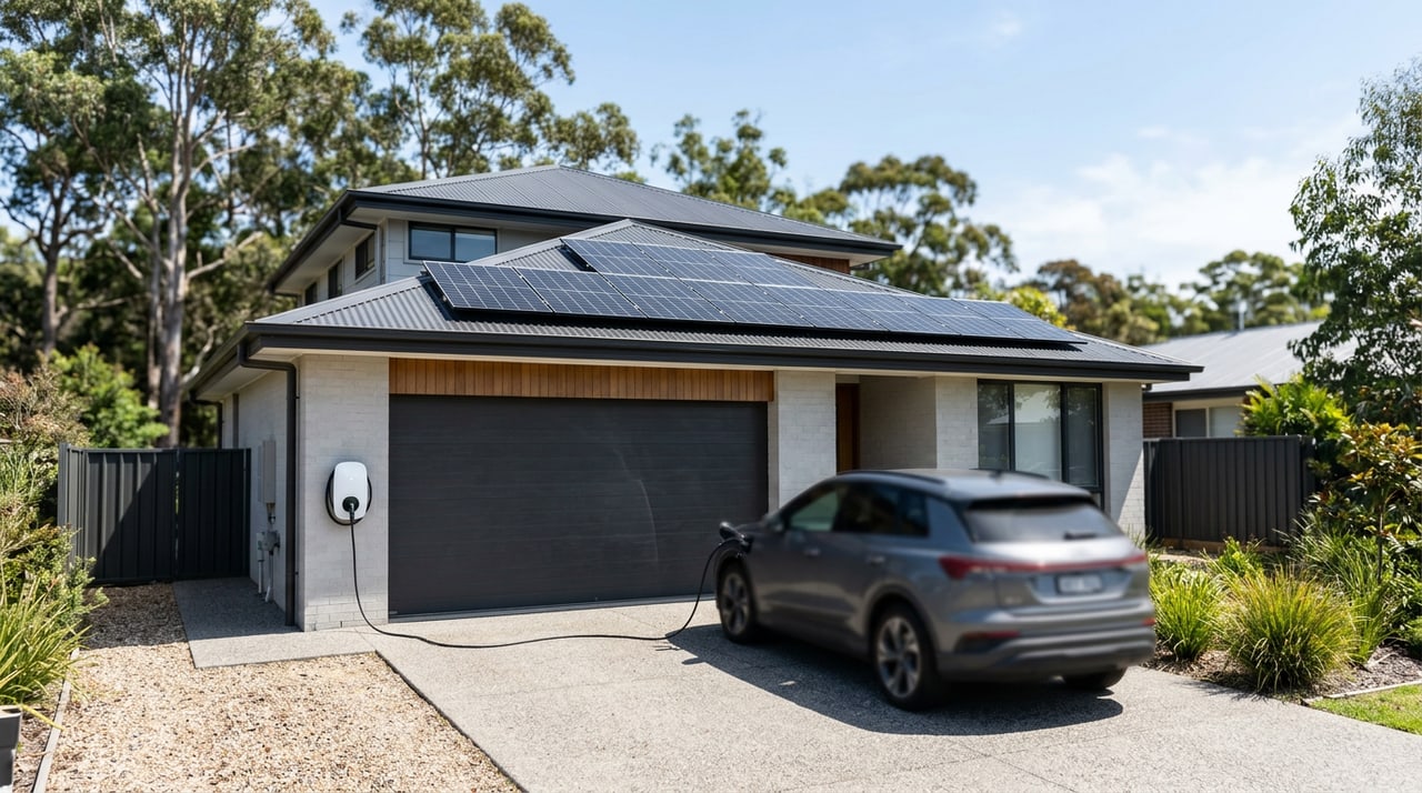 EV charging from rooftop solar at a Central Coast home