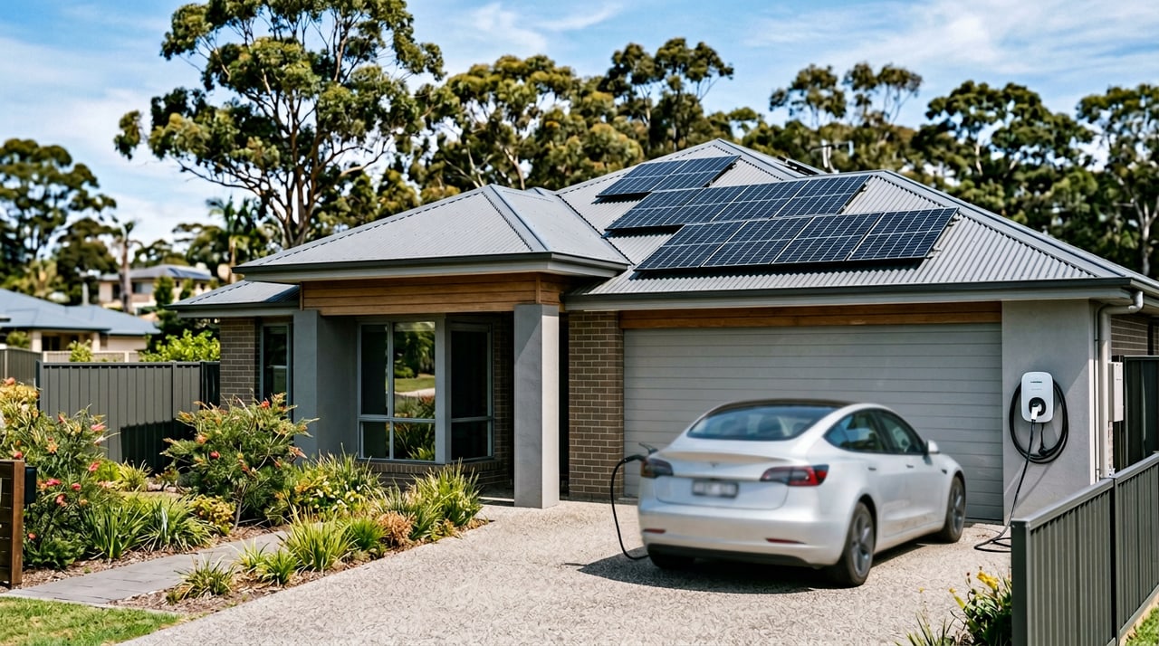 EV charging from rooftop solar at a Central Coast home