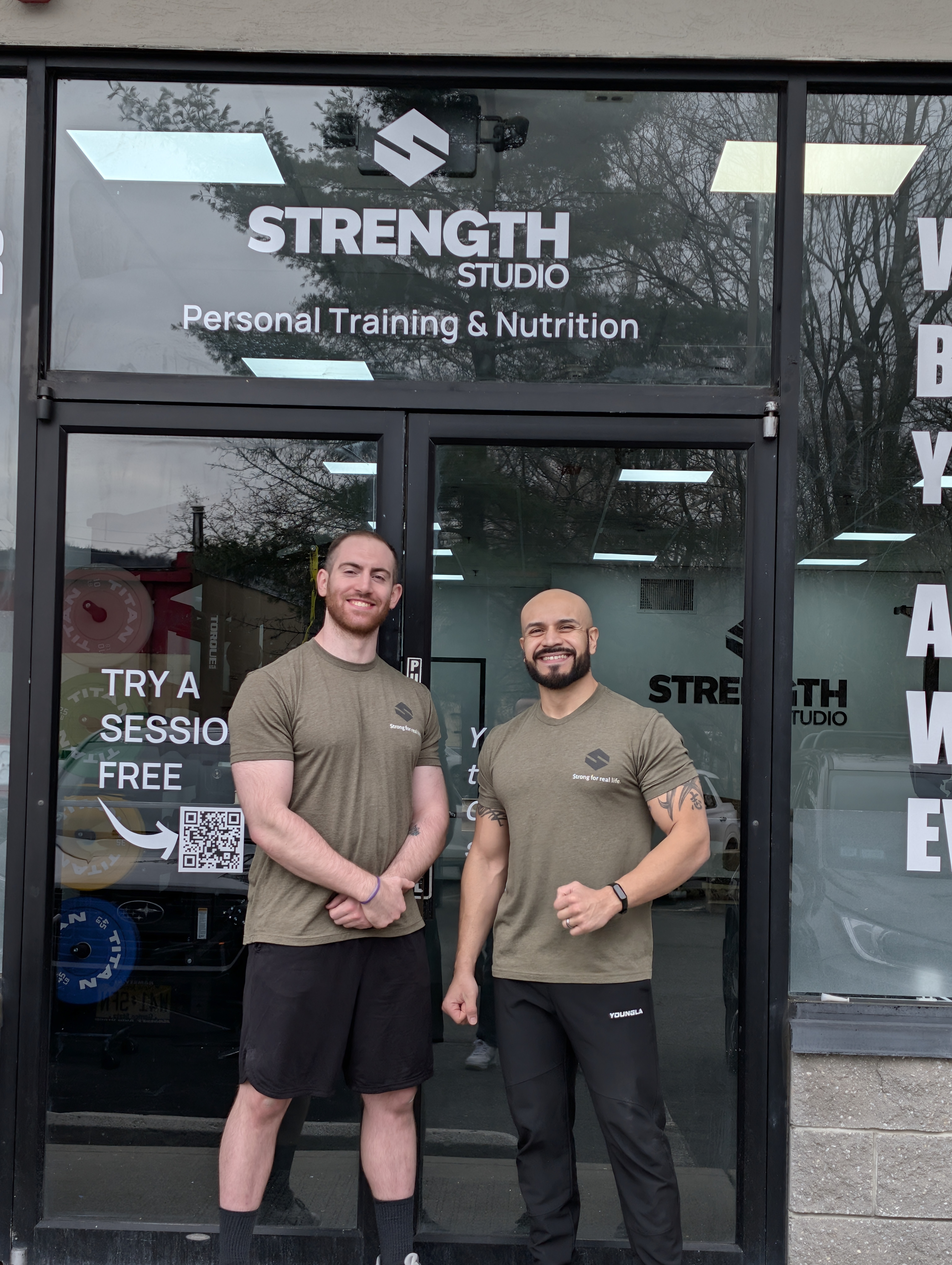 Coach Cesar, Founder, with Coach Brandon, Studio Leader