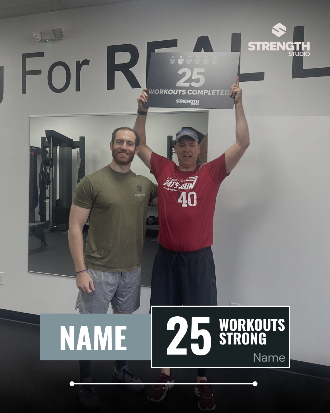 Strength Studio client milestone