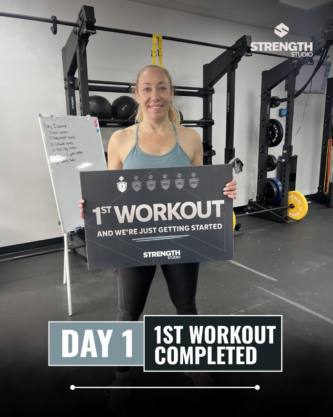 Strength Studio client milestone