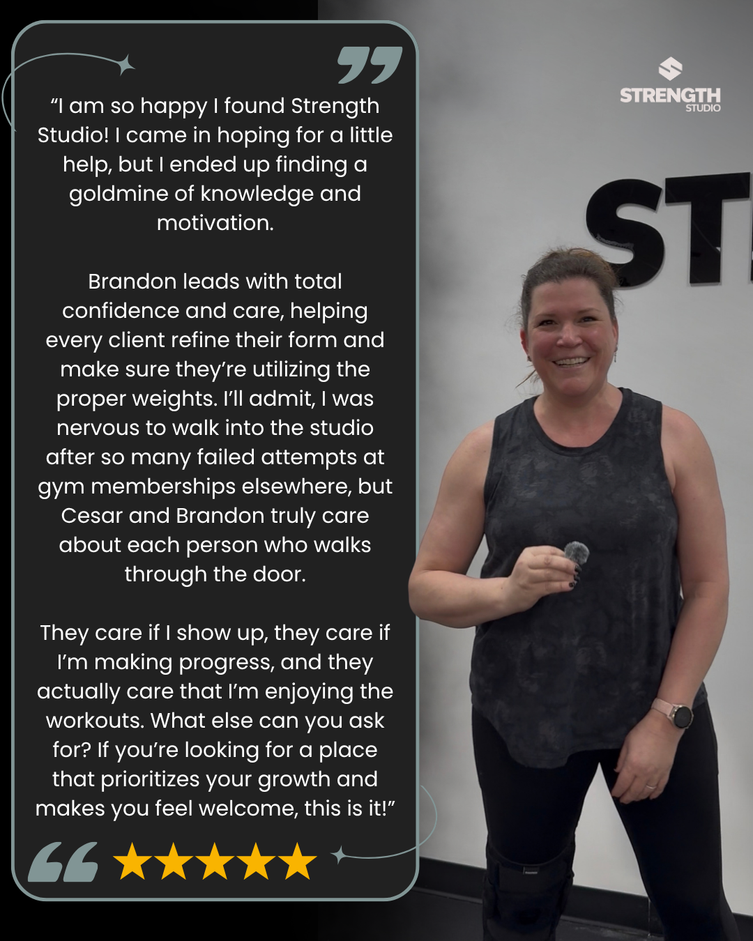 Google review from a Strength Studio member