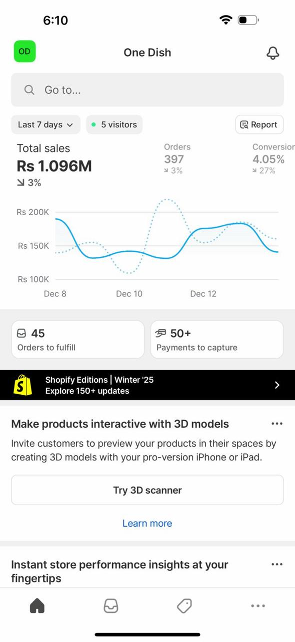 Ad-manager proof — One Dish food brand