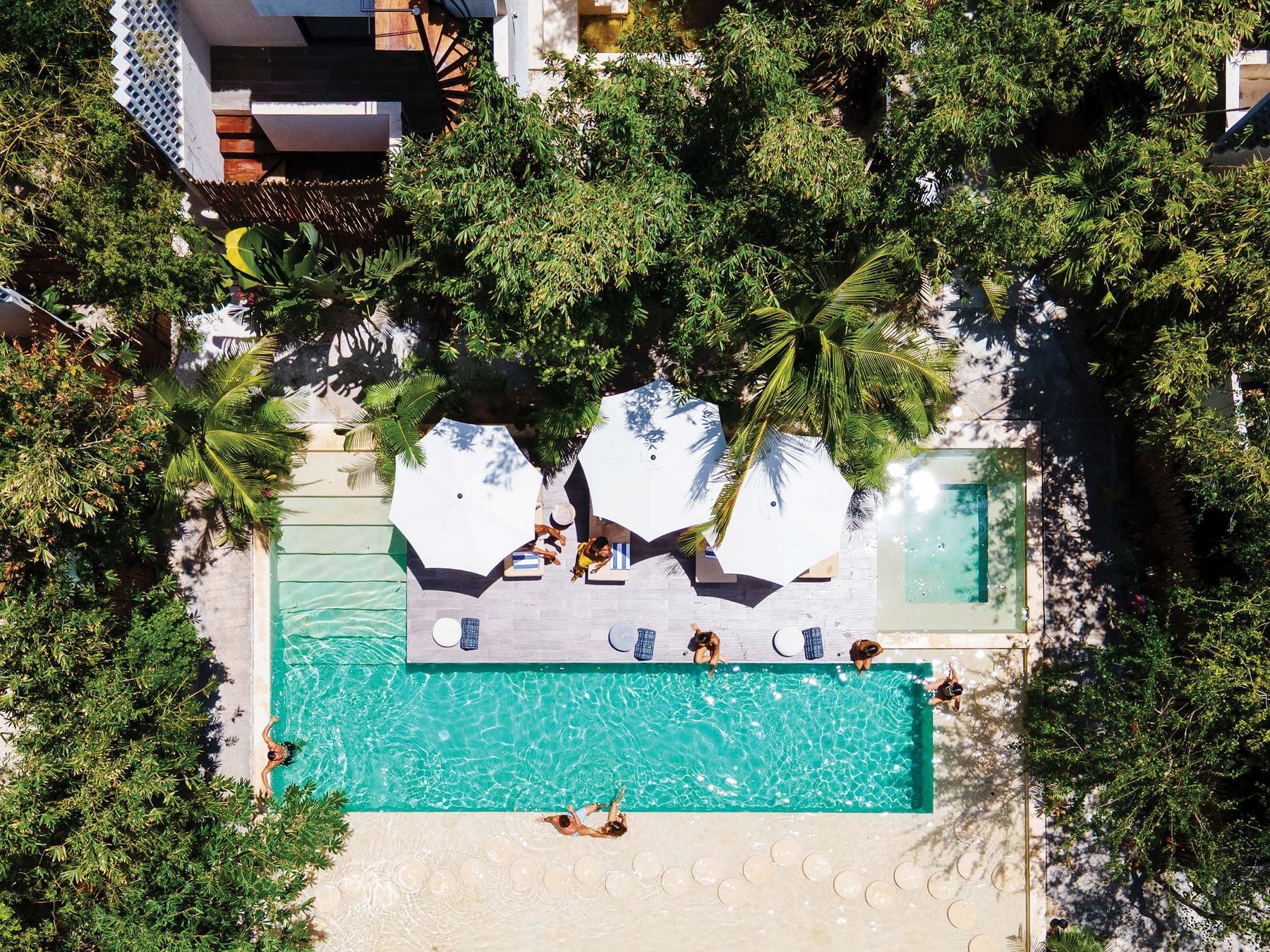 Pool aerial view