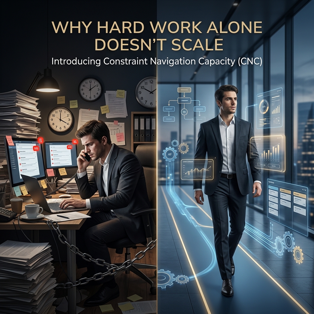 Why Hard Work Alone Doesn’t Scale: Introducing Constraint Navigation Capacity (CNC)