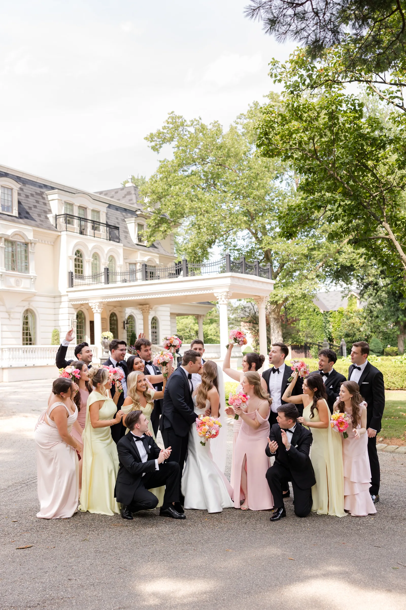 Wide outdoor ceremony at Ashford Estate