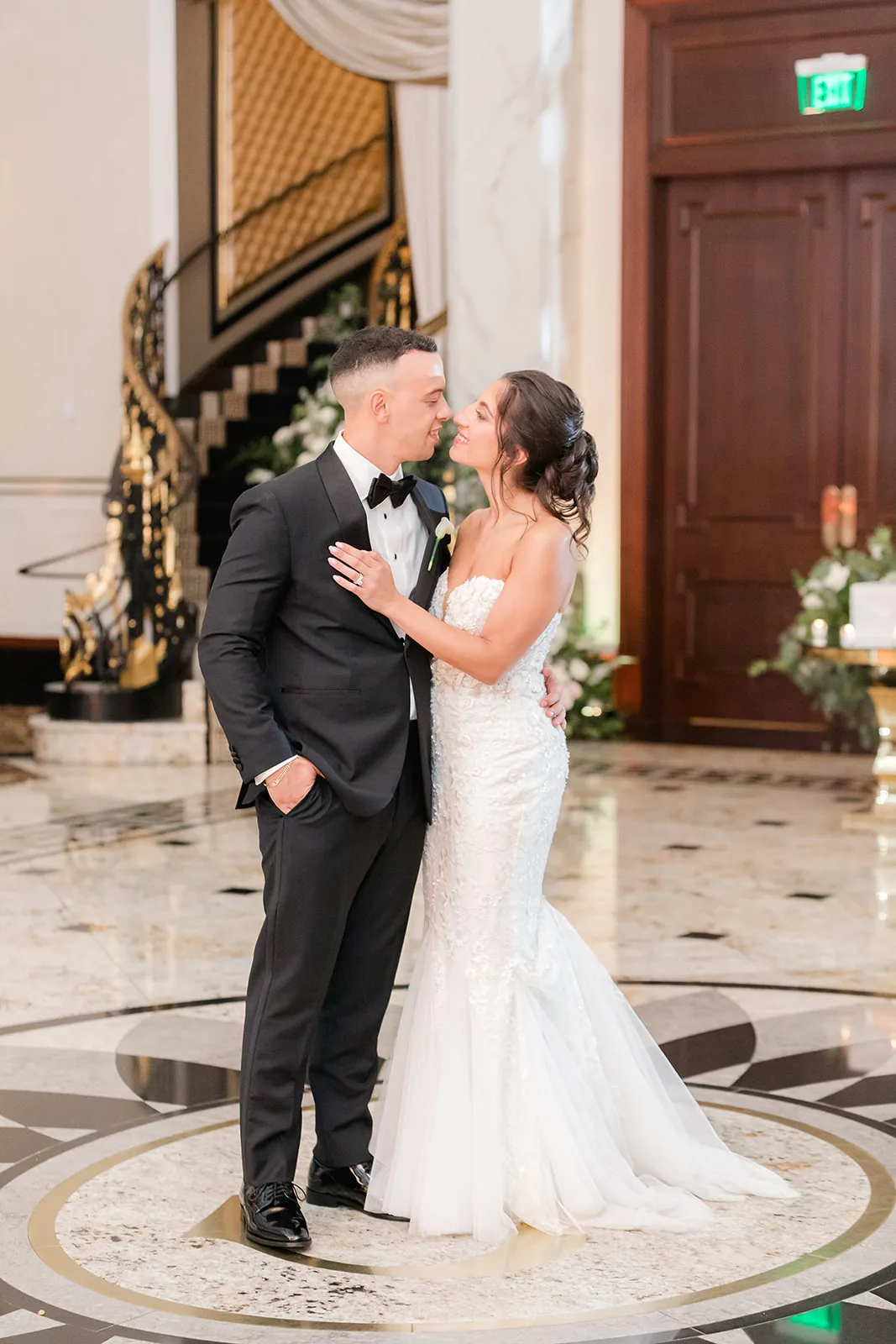 Eleni and Vasili — reception formal portrait