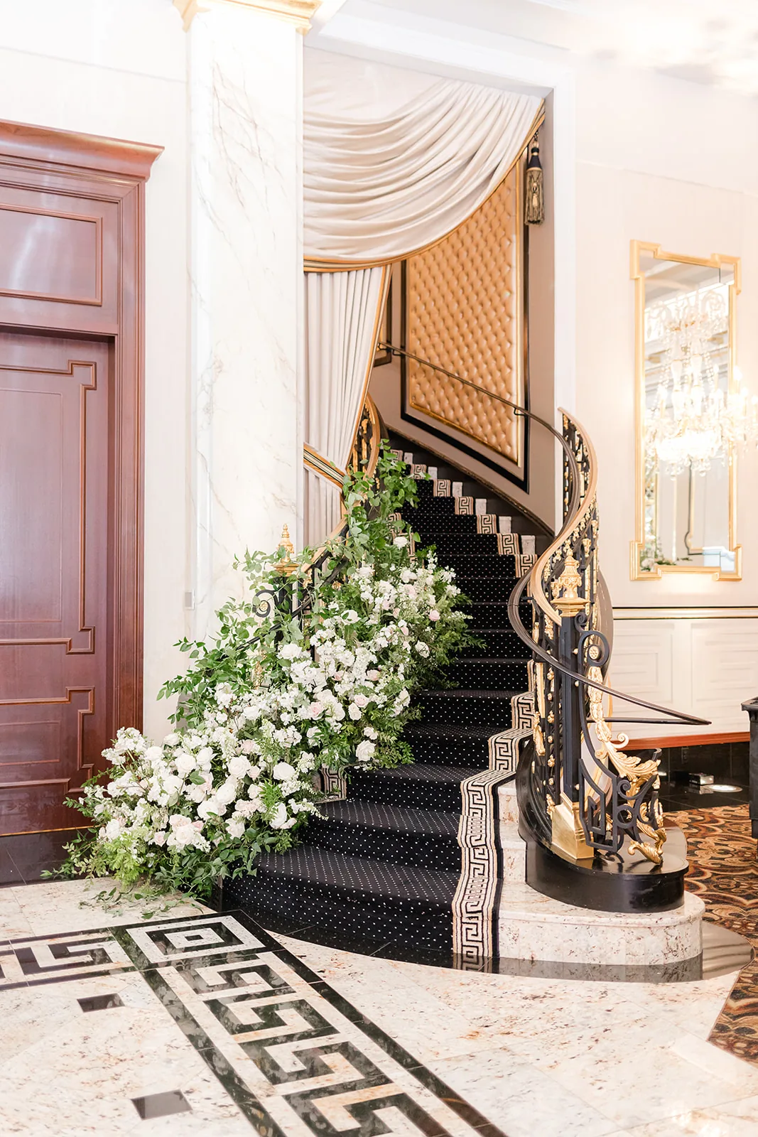 Eleni and Vasili — towering floral centerpieces