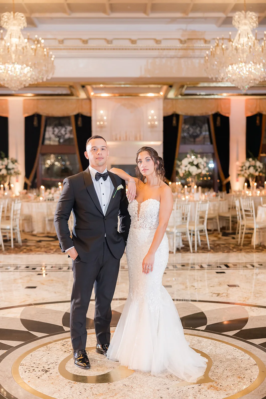 Eleni and Vasili — reception formal portrait