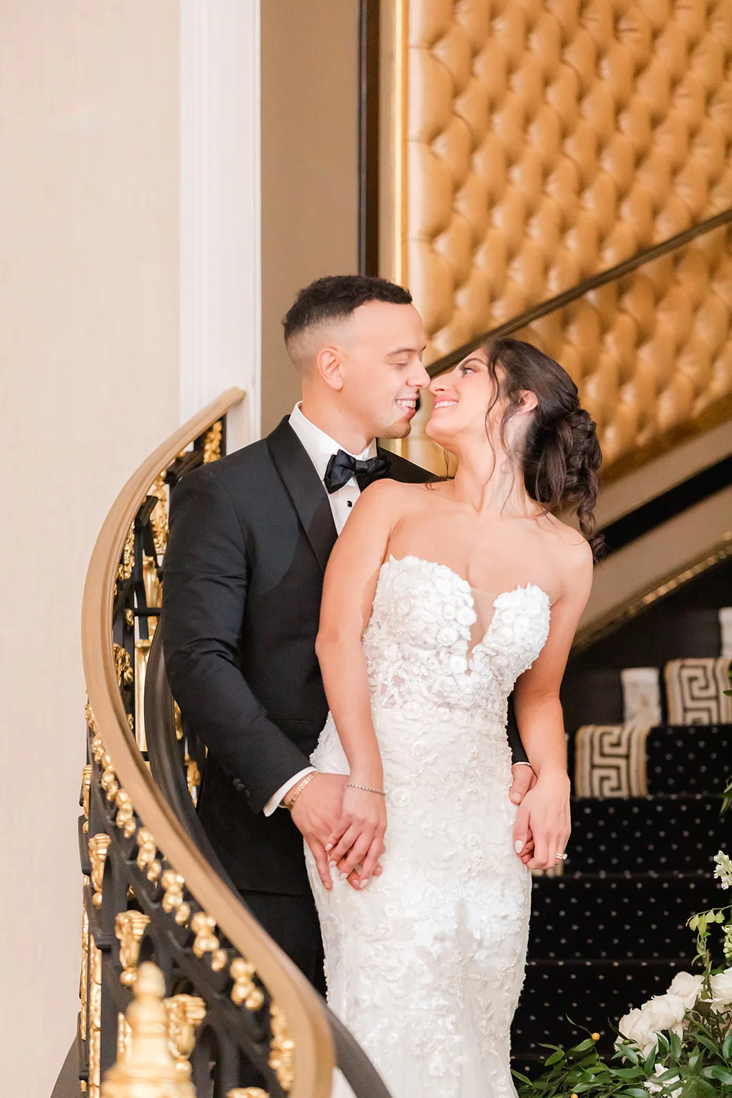 Eleni and Vasili — reception formal portrait