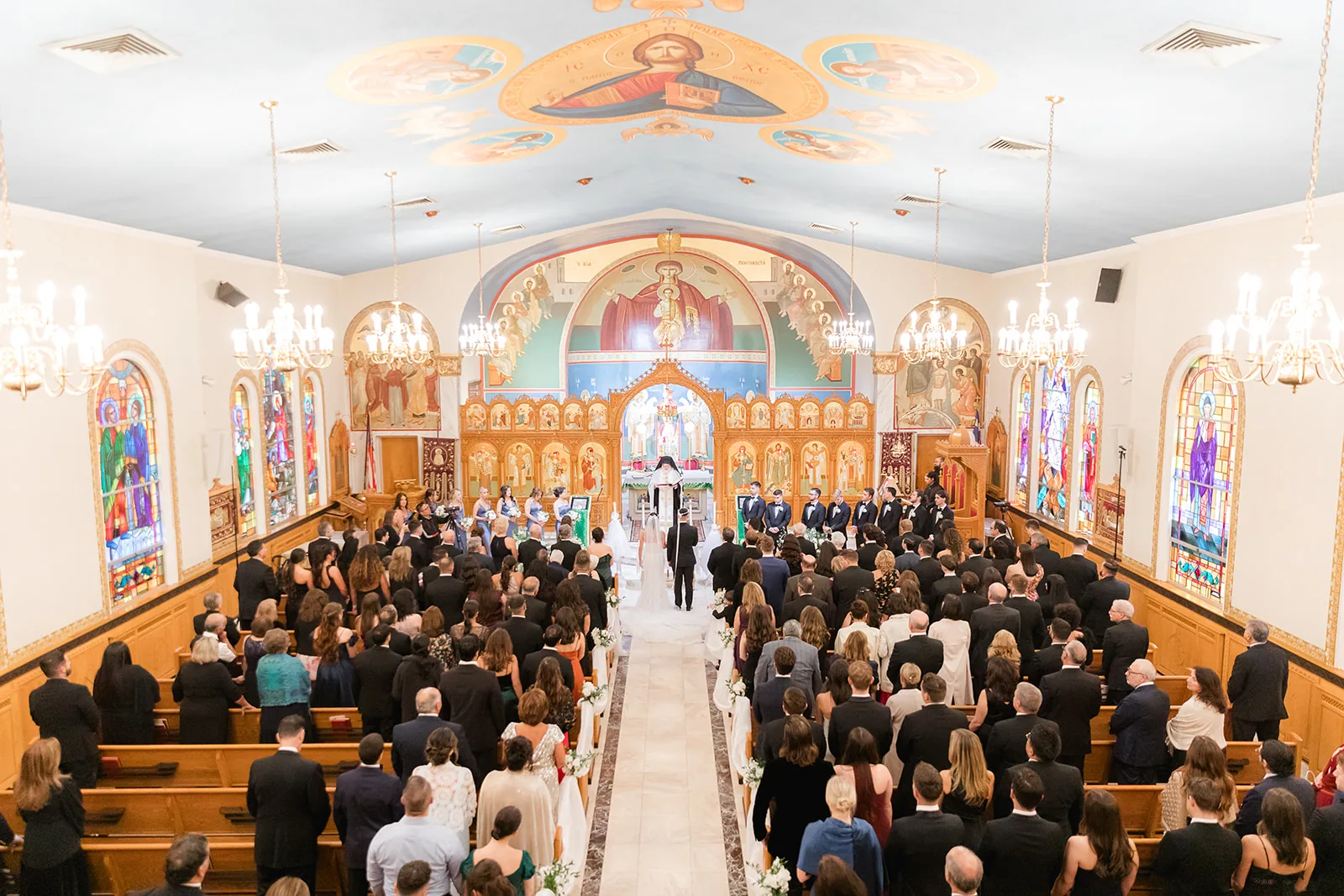 Eleni and Vasili — wide cathedral ceremony