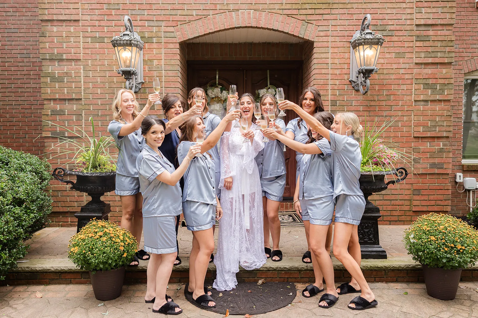 Eleni and Vasili — bridesmaids in confetti