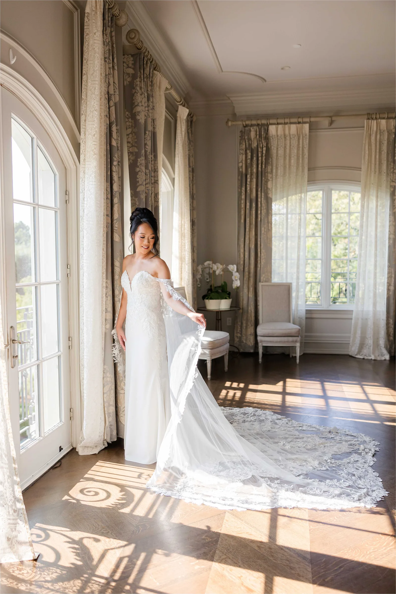 Stephanie and Cliff — couple in the chesterfield interior