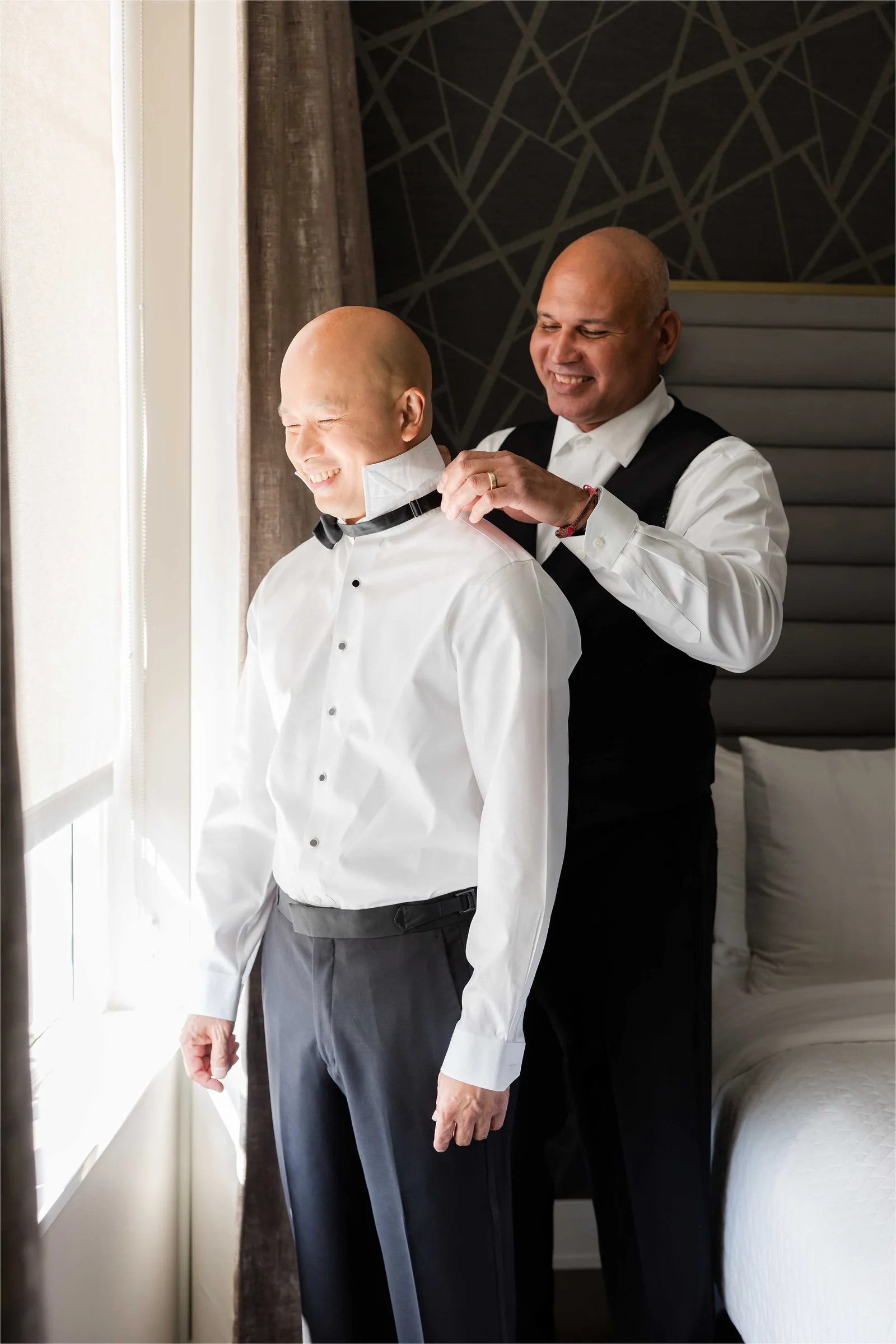 Stephanie and Cliff — groom in the interior