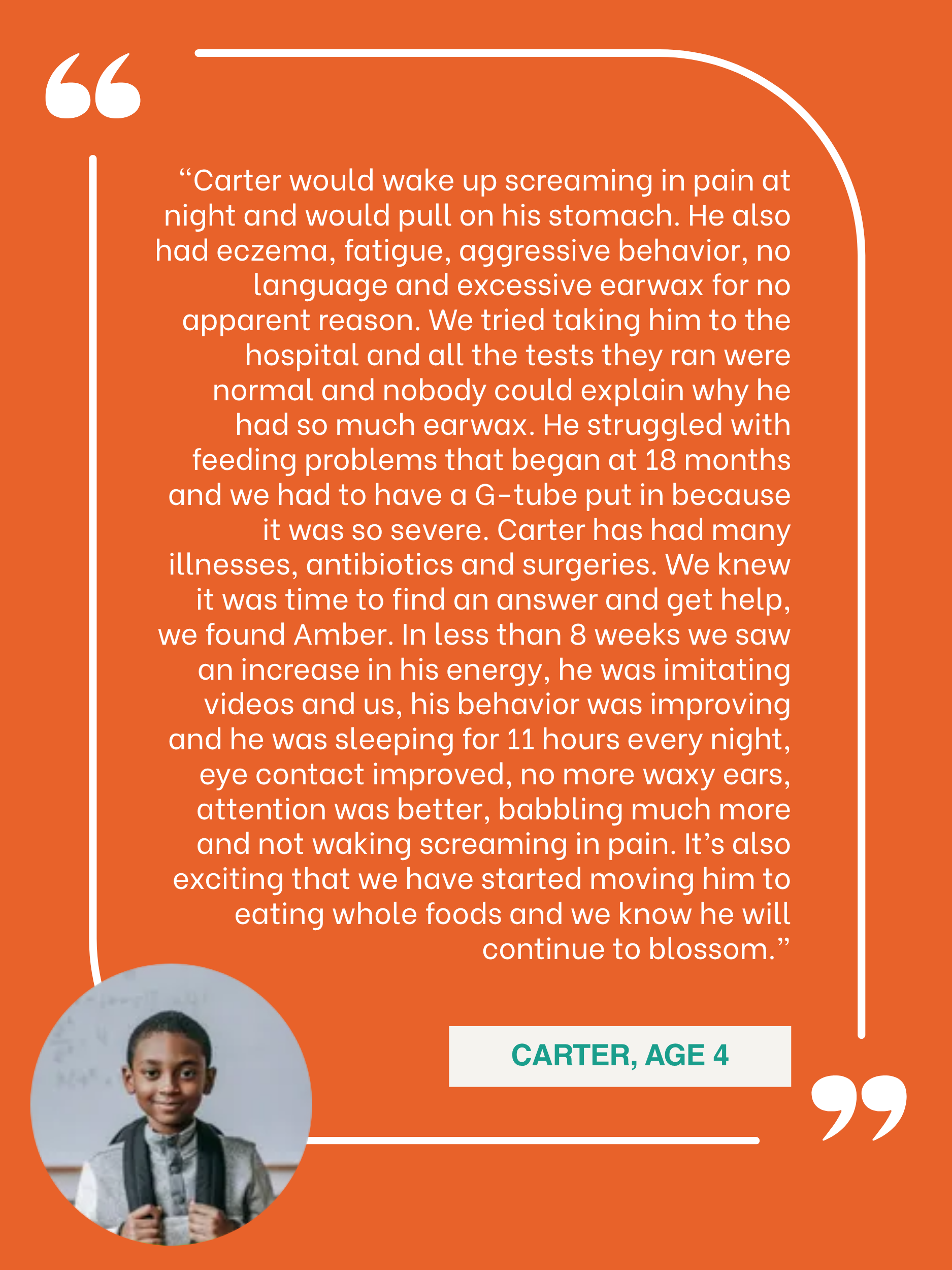 Carter's testimonial