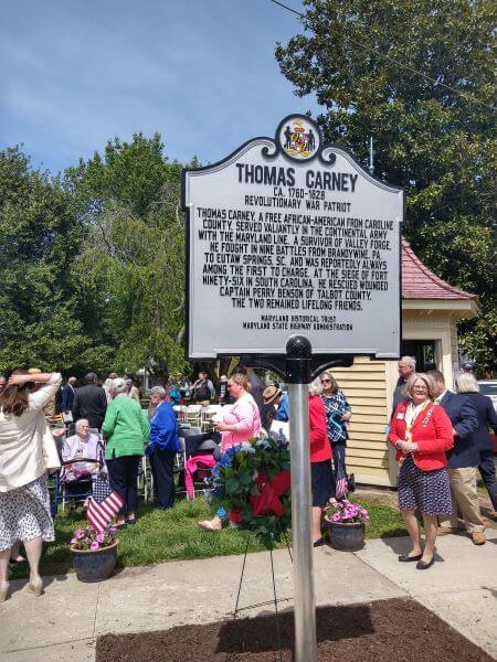 Community celebration of the dedication of the Thomas Carney Historical Marker in Denton on April 30, 2022. Photo by Christine Allison.