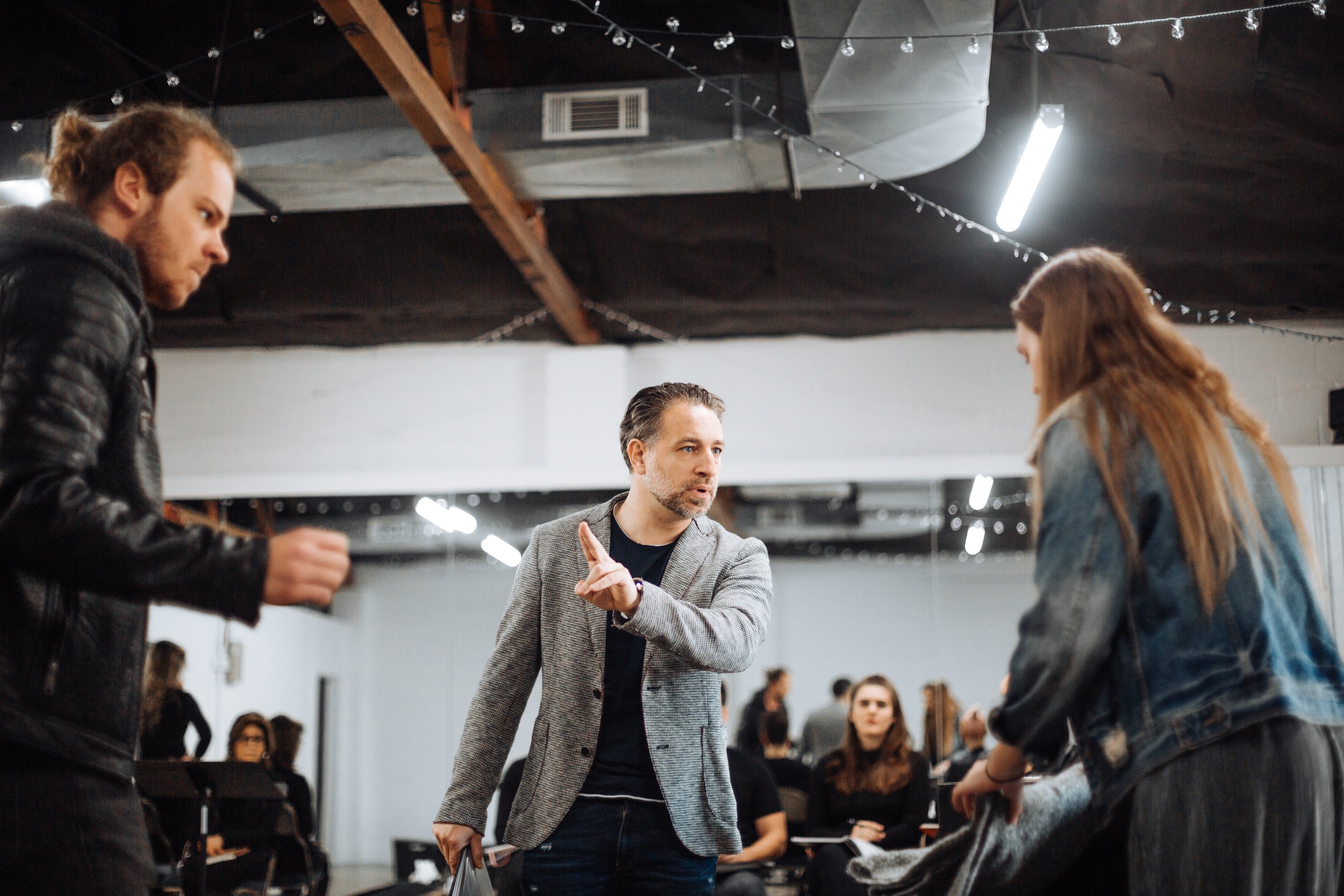 Fabiano Altamura directing on set