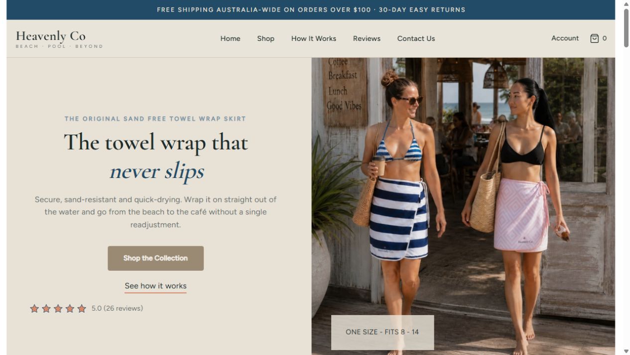 Heavenly Co store homepage