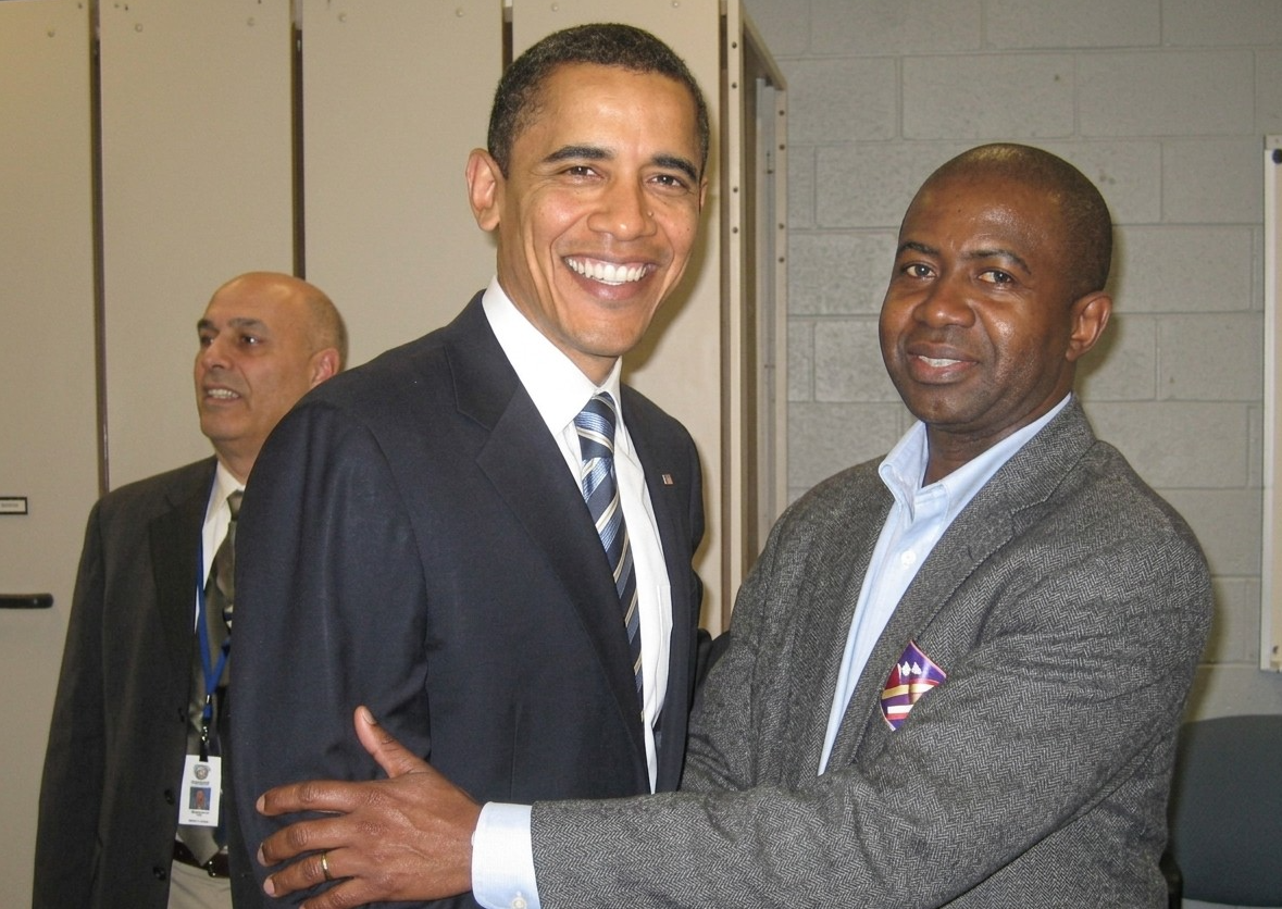 Lee Moultrie photographed with President Barack Obama