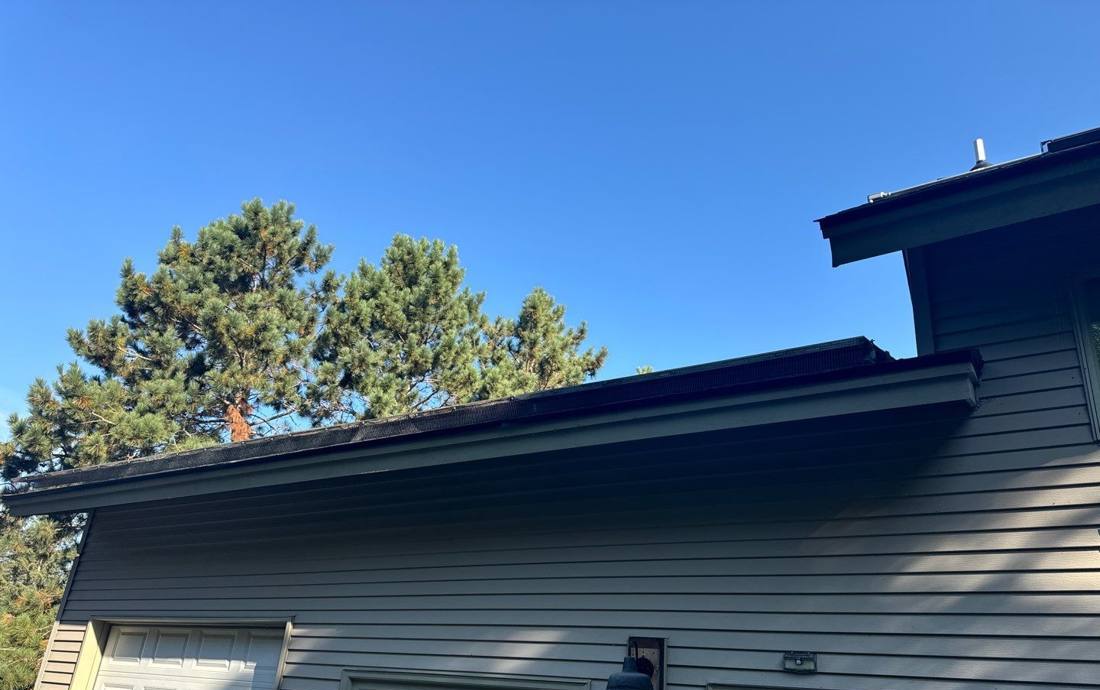 Roof edge and gutter guard checked on an Oak Grove inspection, September 2024