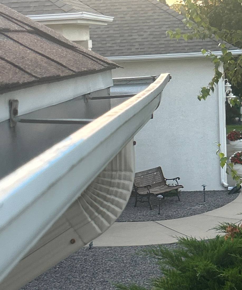 Gutter and roofline detail on an Apple Valley home, August 2025