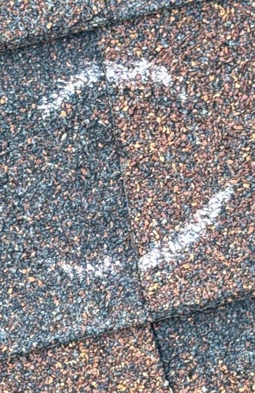 Roseville, June 25, 2026: a chalk-circled hail hit, six days after the storm