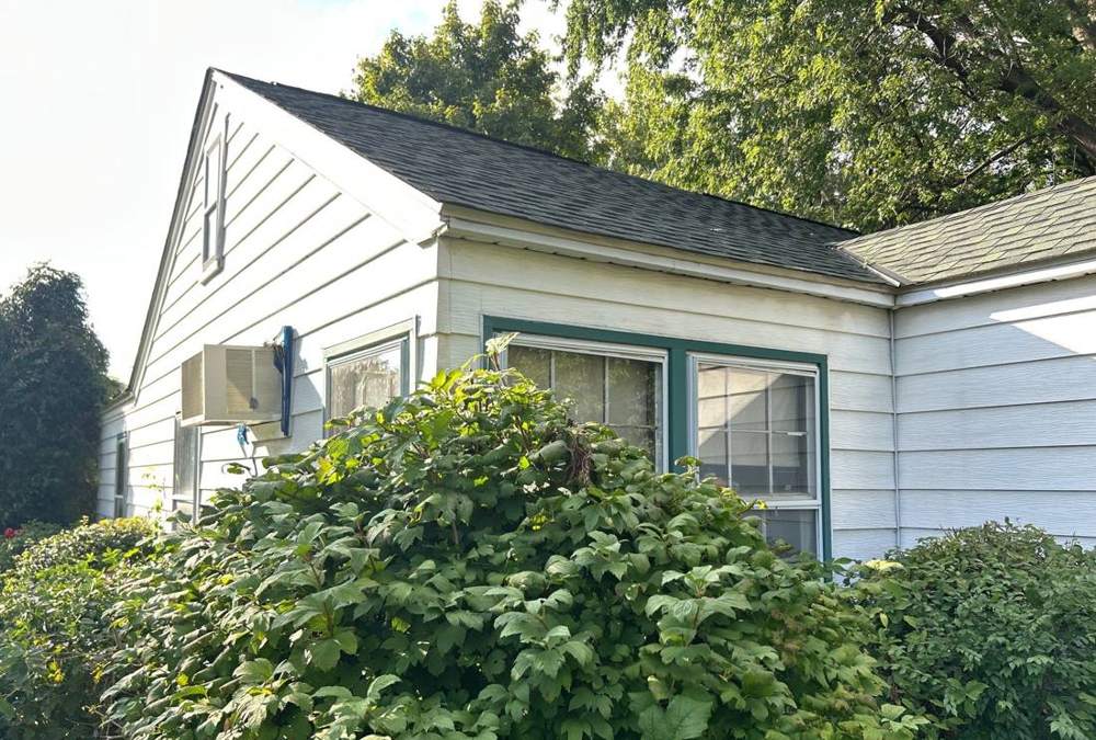 Roofline and vent stack on a Newport home, September 2025