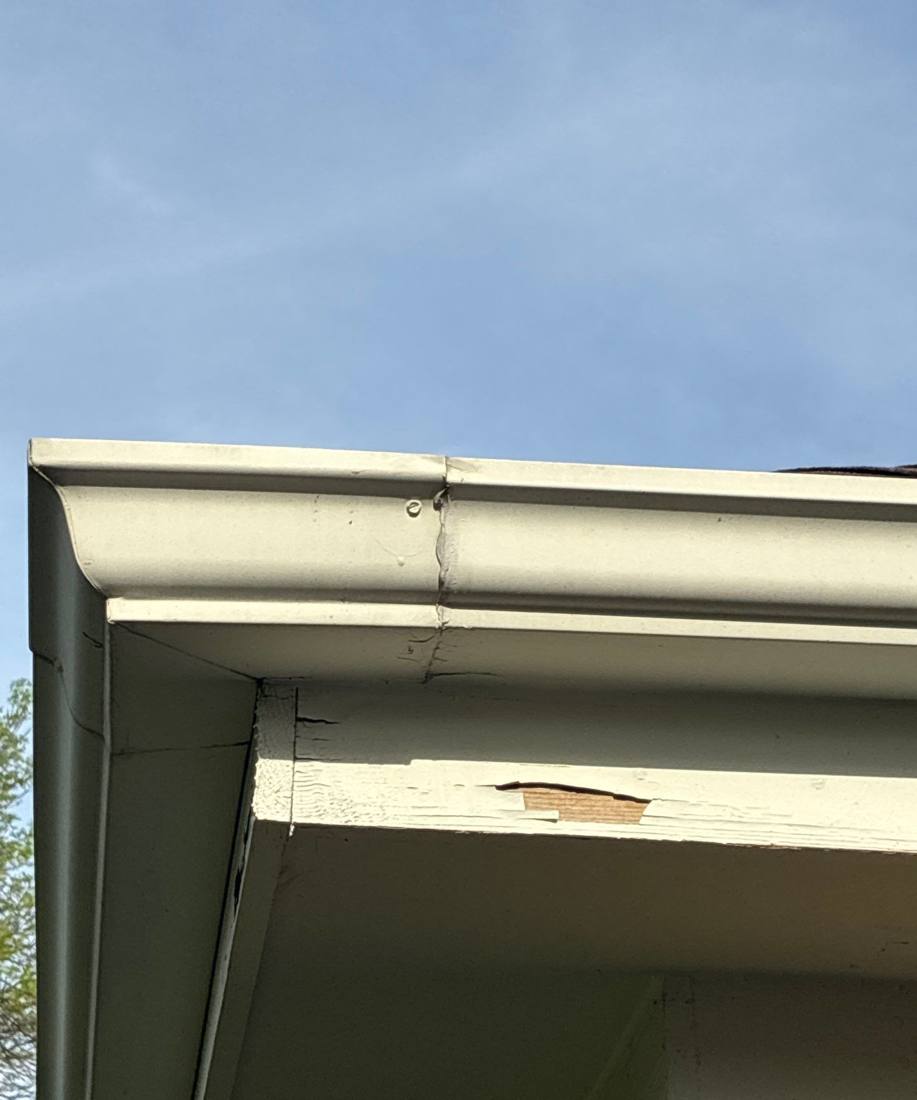 Rotted fascia board found during a Hinsdale roof inspection, April 2026