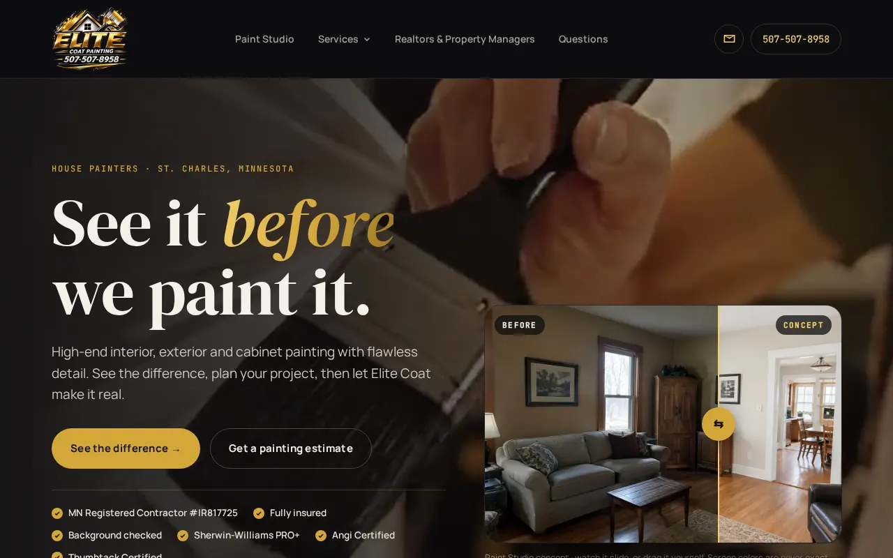 Elite Coat Painting website