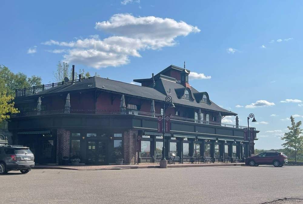 The Grande Depot building at I-94 and Highway 23 in St. Cloud, MN, photographed during a Repair King roof inspection in September 2021