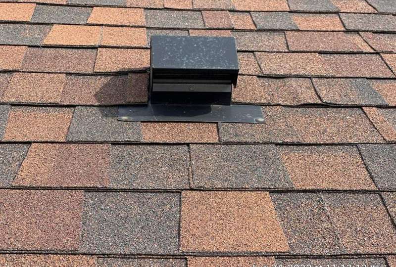 Roof vent cap on the Cascade United Methodist Church roof, Deerwood, August 2022