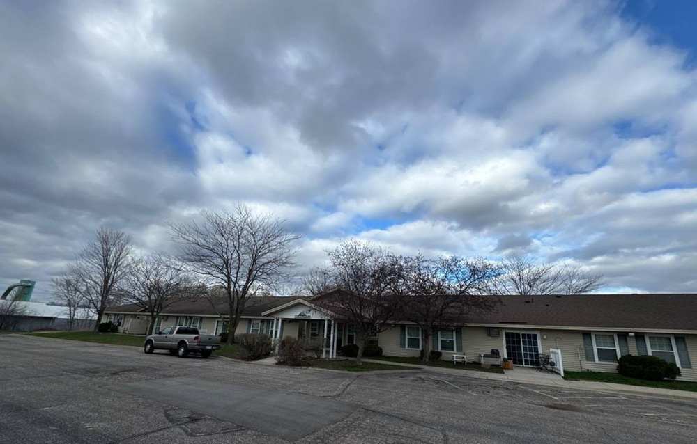 Shoreline Commons apartment building on Shoreline Drive in Howard Lake, MN, photographed during a Repair King roof inspection in April 2024