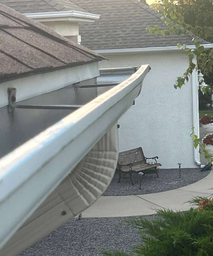 Gutter and roofline detail on an Apple Valley home, August 2025