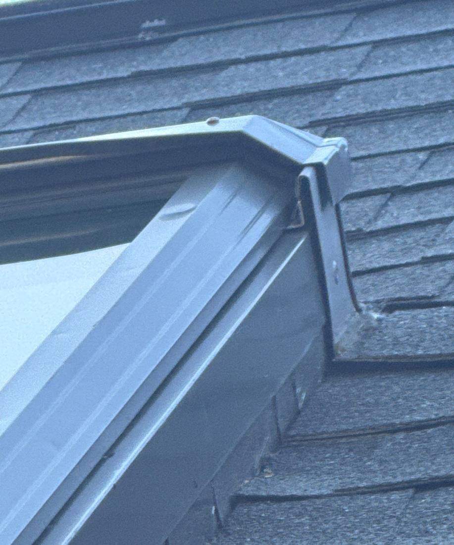 New skylight flashing installed during a Minnetonka roof project, June 2024