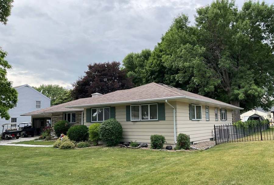 Ranch-style home in Montgomery photographed during a roof inspection, June 2023