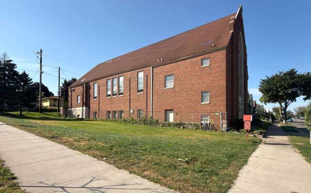 Brick exterior of St. James AME Church on Central Avenue West in St. Paul, photographed during a Repair King inspection