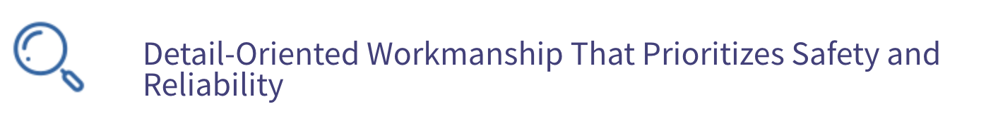 Attention to detail icon – safety-focused marine workmanship