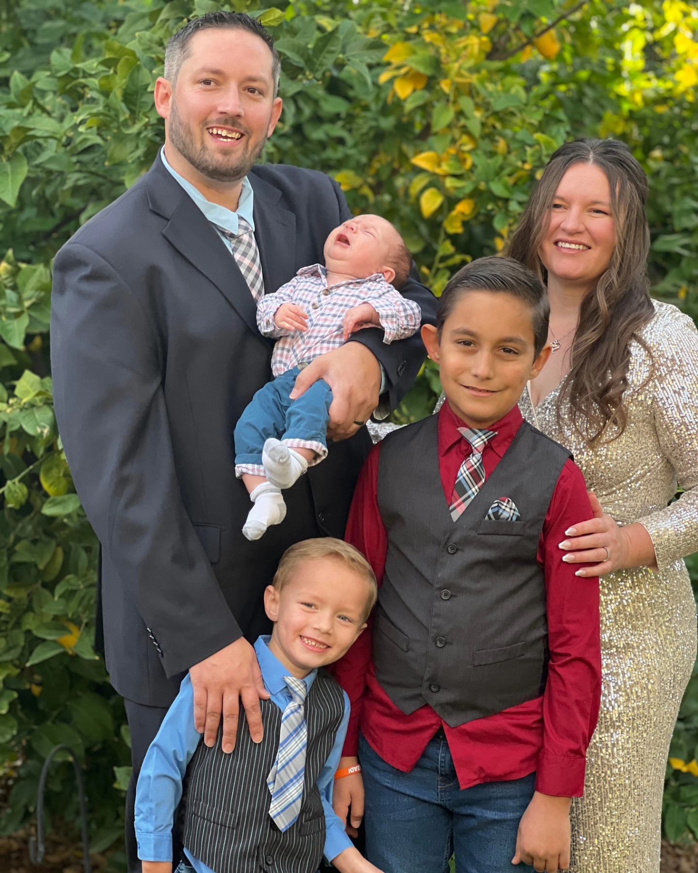Corey and Jayme with their family
