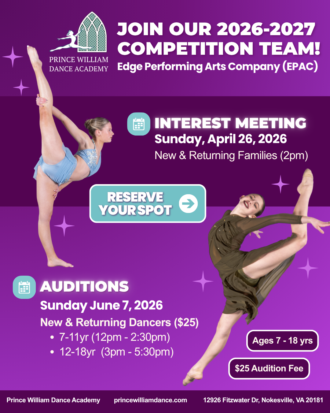 Dance Competition Team Prince William Dance Academy Nokesville VA