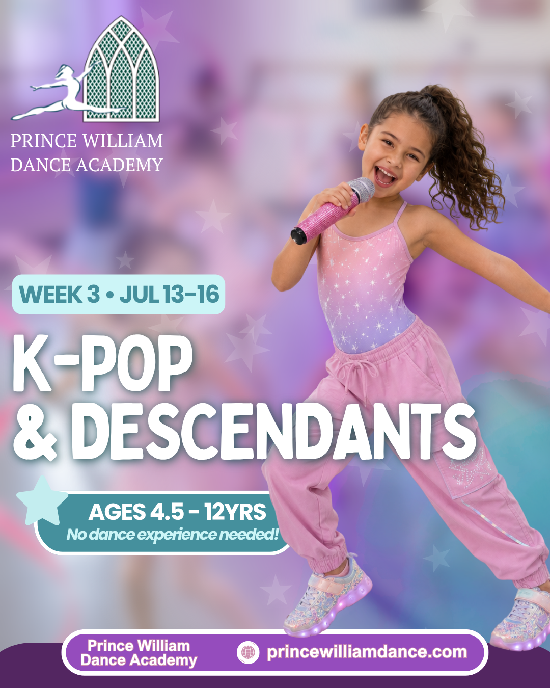 Children enjoying themed summer dance camps at Prince William Dance Academy in Nokesville, VA