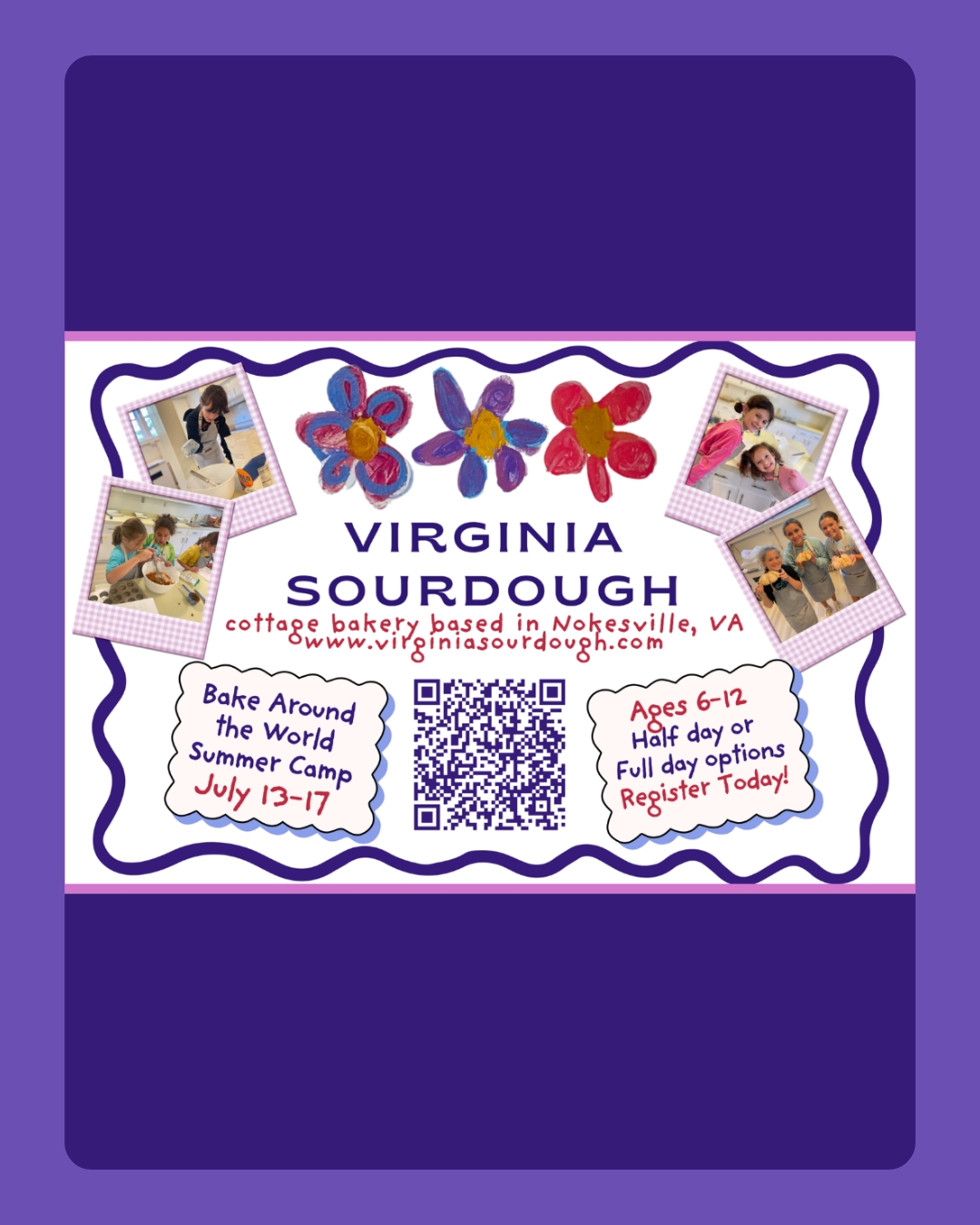 Virginia Sourdough — cottage bakery based in Nokesville, VA — proud sponsor of Prince William Dance Academy 2026 Recital