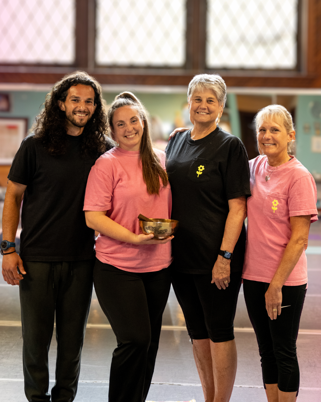 Adults attending Yoga Class at Prince William Dance Academy in Nokesville VA hosted by Alternative Energy Yoga