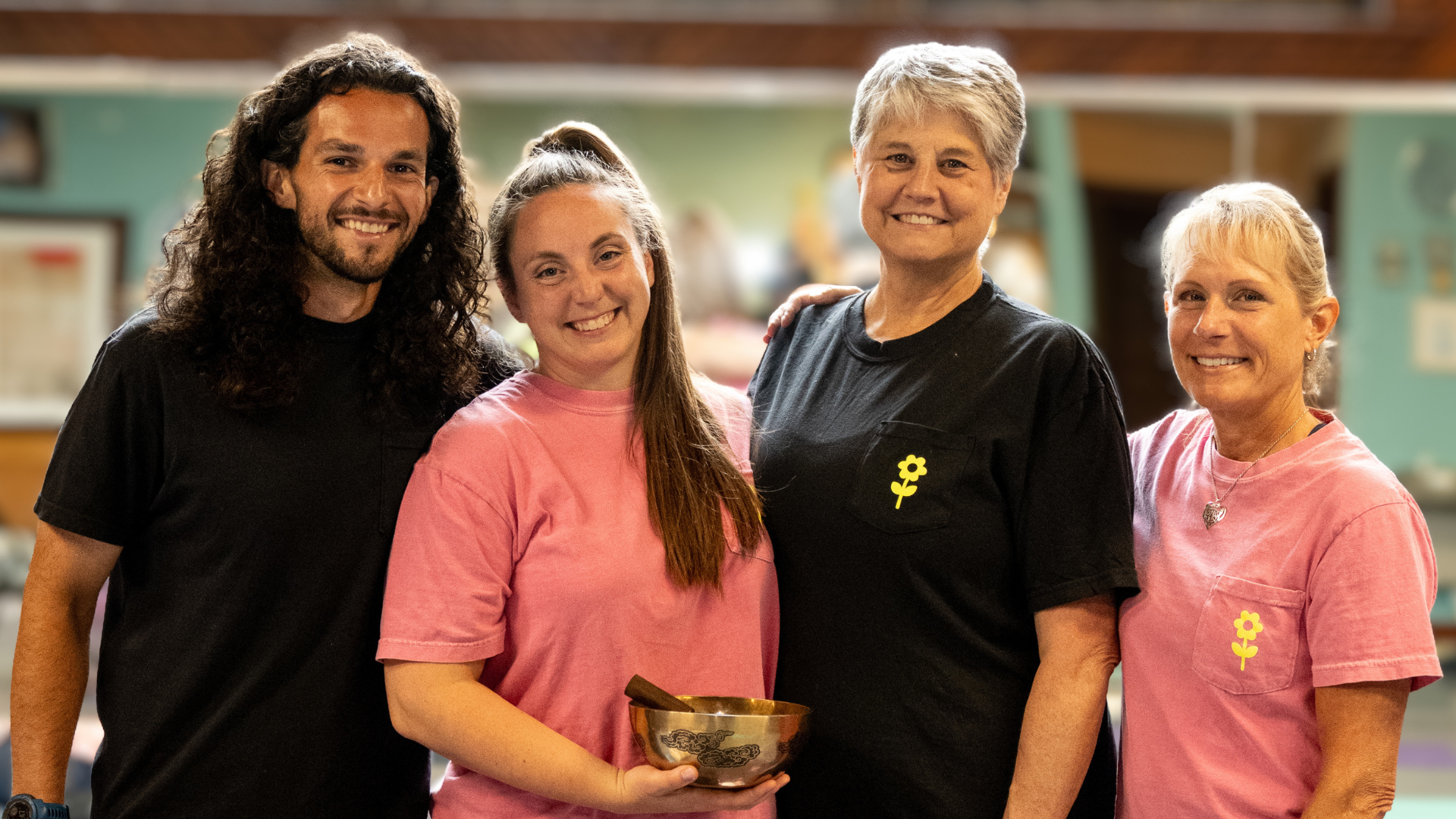 Ms. Kim, studio owner of Prince William Dance Academy in Nokesville, VA attending Yoga class led by Gwen Fletcher of Alternative Energy Hatha Yoga
